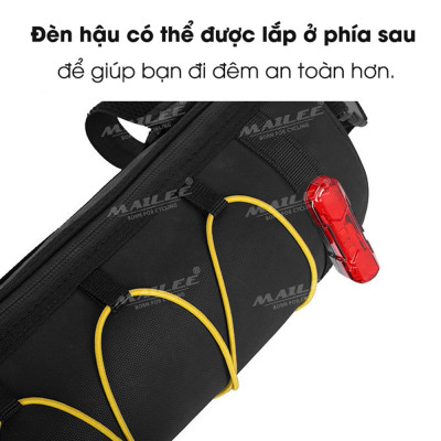 Túi đầu xe đạp tròn đa năng RZ-25 2.5 Lít cho xe đạp núi và đường phố, chống nước, vải POLYESTER, có quai đeo chéo - Mai Lee