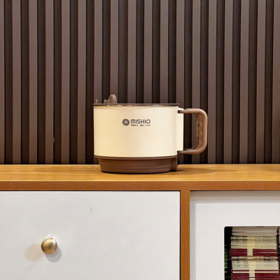 Nồi Lẩu Điện Mini 1.5L Mishio MK392 600W lòng nồi inox 304 không gỉ sét - hàng chính hãng