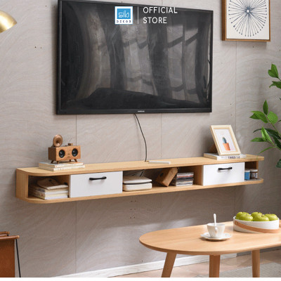 Kệ Trang Trí Tivi Phòng Khách, Phòng Ngủ Hiện Đại Màu Gỗ Sồi Kết Hợp Trắng SIB Decor TV161
