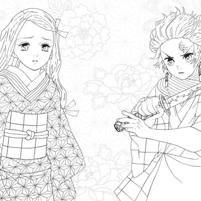 Sách - Demon Slayer: Kimetsu no Yaiba: The Official Coloring Book by Koyoharu Gotouge (UK edition, paperback)