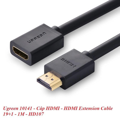 Ugreen UG10141HD107TK 1M màu Đen Cáp tín hiệu HDMI nối dài hỗ trợ 4K x 2K - HÀNG CHÍNH HÃNG