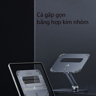 Giá Đỡ Để Bàn Dành Cho Máy Tính Bảng, Ipad  - Chất Liệu Hợp Kim Nhôm Cao Cấp Hàng Nhập Khẩu Chính HãngKitAcoom