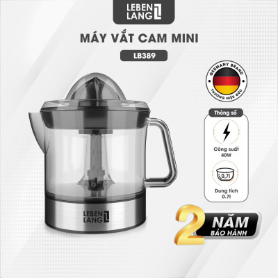 Máy vắt cam màu đen 0.7lit LEBENLANG LB389 - hàng chính hãng