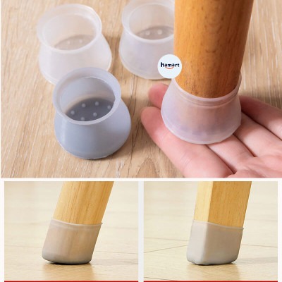 COMBO 4 Miếng Lót Chân Bàn Ghế Silicone Bọc Chân Bàn Ghế Vuông & Tròn Tiện Lợi