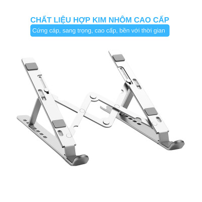 Giá Đỡ cho Laptop Hợp Kim Nhôm Cao Cấp Có Thể Gấp Gọn, Giúp Tản Nhiệt Laptop, Macbook, Máy Tính Xách Tay. 07 Vị Trí Điều Chỉnh Góc Độ FS060 - Hàng Chính Hãng