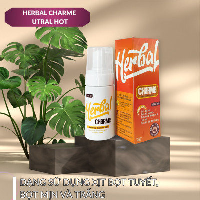 HERBAL CHARME (UTRAL HOT) Dung Dịch Vệ Sinh Nam Giới Khử Mùi Tạo Bọt Hương Thơm Nam Tính Giúp Làm Sạch Sâu Chai 100ml