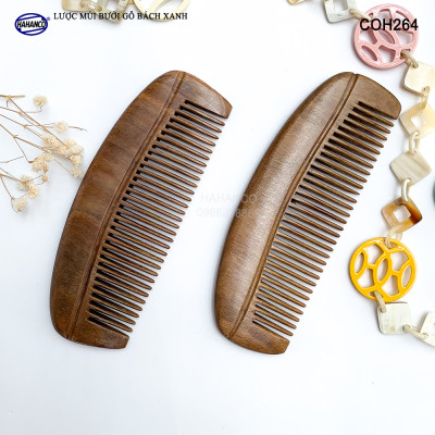 Lược múi bưởi gỗ Bách Xanh có mùi thơm nhẹ (Size: M -14cm) COH264 - Có Thể Bỏ Túi Mang Theo Người - Chải tóc làm dịu tâm trí