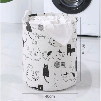 Giỏ Vải Đựng Đồ, Sọt Vải Đựng Quần Áo Phong cách Nhật Bản 30 x 48cm, Tuyển Chọn Hoa Văn Đẹp