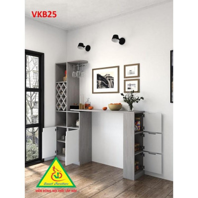 Quầy bar mini kết hợp tủ rượu VKB25 ( không kèm ghế) - Nội thất lắp ráp Viendong Adv