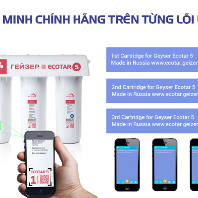 Máy lọc nước nano Geyser ECOTAR 5 Made in Russia (Hàng chính hãng)