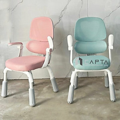 Ghế học sinh chống gù chống cận thị tăng khả năng tập trung học tập màu hồng CE1026-M Nội thất Capta lưng lưới công thái học tay gập điều chỉnh lên xuống màu hồng cho bé gái chân cố định hcm