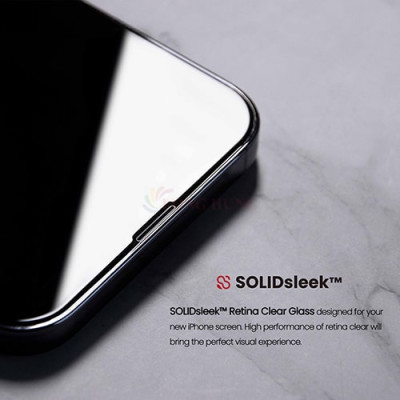 Dán màn hình cường lực Full viền Zeelot SOLIDsleek cho iPhone 13 Series (hỗ trợ Kit dán) - Hàng chính hãng