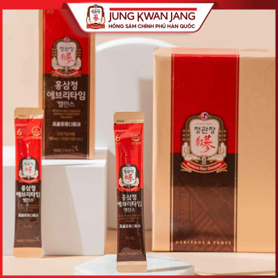 Nước Hồng Sâm Pha Sẵn KGC Jung Kwan Jang Everytime Balance 30 Gói
