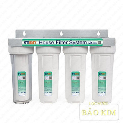 Bộ lọc nước sinh hoạt 4 cấp lọc SMY ly 02 gioăng chịu áp | ren 1/2
