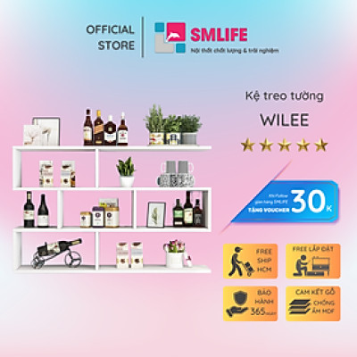 Kệ sách treo tường nhỏ gọn SMLIFE Wilee
