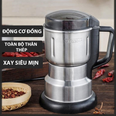 Máy Xay Hạt Khô, Máy Xay Cafe, Máy Xay Bột Khô Đa Năng Công Suất Lớn Với 8 Lưỡi Dao - Hàng Nhập Khẩu