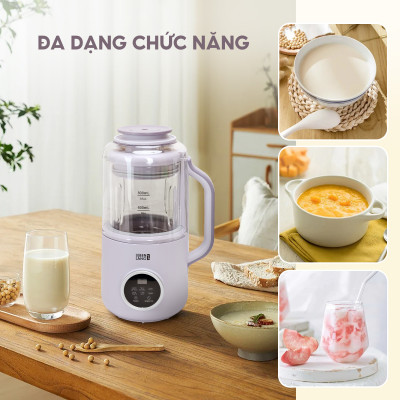 Máy làm sữa hạt đa năng Lebenlang LBL1689, 500W, 800ml, tiết kiệm thời gian, có hẹn giờ, bảo hành 2 năm - hàng chính hãng