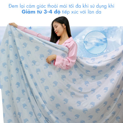 [CHĂN HÈ MÁT LẠNH] Mền lạnh I Cool Advance NIN House NM8028 160x210cm | Chăn chần cotton Ice Silk, Chăn điều hoà nhiều độ
