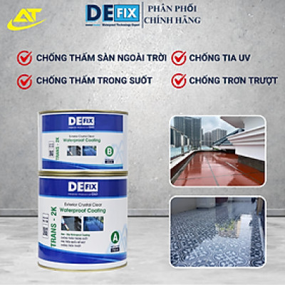 Chống thấm trong suốt sử dụng cho sàn gạch, sàn bê tông ngoài trời #Bộ 1Lít