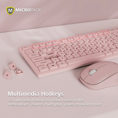 Bộ Bàn Phím Kèm Chuột Không Dây MicroPack iFREE LITE 2 KM-237W Nhiều Màu Lựa Chọn Trẻ Trung Hàng Chính Hãng