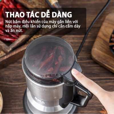 Máy Xay Hạt Khô, Máy Xay Cafe, Máy Xay Bột Khô Đa Năng Công Suất Lớn Với 8 Lưỡi Dao - Hàng Nhập Khẩu