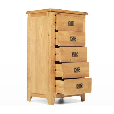 Tủ 5 Ngăn Kéo Đứng Rustic Gỗ Sồi IBIE