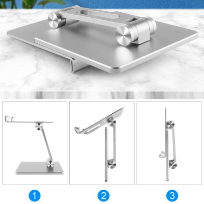 Stand/ Giá Đỡ iPad, Máy Tính Bảng, Tablet Nhôm Cao Cấp Có Thể Nâng Độ Cao, Chỉnh Góc Nghiêng, Gấp Gọn Lucas MT900 - Hàng Chính Hãng