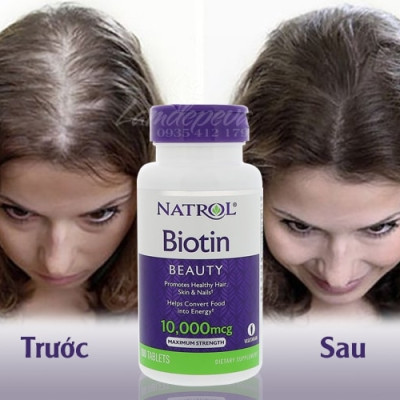 Biotin mọc tóc Natrol Beauty Mỹ hỗ trợ tóc mọc nhanh hơn, dày hơn, cho mái tóc khỏe mạnh, làn da rạng rỡ và móng tay chắc khỏe - QuaTangMe Extaste