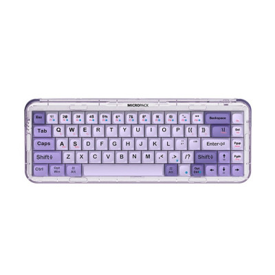 Bàn Phím Cơ Không Dây MicroPack Lifestyle K-168WM 3 Modes Wireless Mechanical Keyboard Vỏ Trong Suốt LED RGB Nhiều Màu Hàng Chính Hãng
