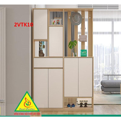 Tủ kệ trang trí kiêm vách ngăn phòng khách , nhà bếp 2VTK10 - Nội thất lắp ráp Viendong Adv