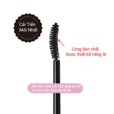 Mascara Chống Trôi Siêu Bền Giúp Nâng Cong Và Dày Mi Tối Đa Kissme Heroine Make Volume Up Mascara Super WP (6 G)