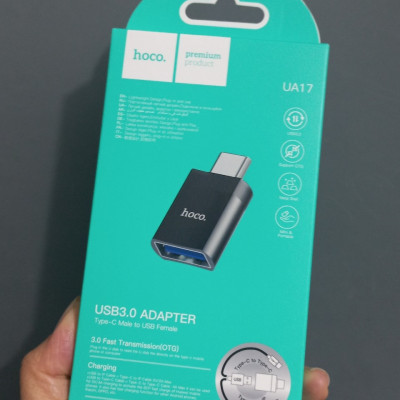 [ Type C  Adapter ] Đầu chuyển type C sang USB 3.0  / iP hỗ trợ OTG cho điện thoại tablet laptop hoco UA17 _ hàng chính hãng
