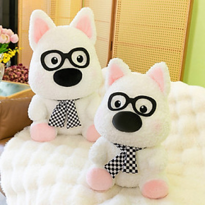 Gấu bông chó đeo mắt kính cute siêu mềm, chó giáo sư tiến sĩ dễ thương hài hước (25cm) hàng xịn cao cấp an toàn cho trẻ