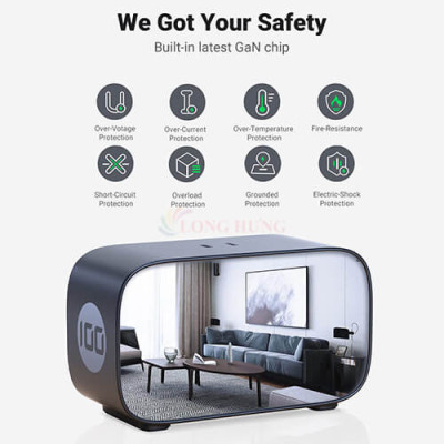 Sạc đa cổng Ugreen Diginest Pro 3AC 1USB 3Type-C 100W QC 4+ PD 3.0 CD270 - Hàng chính hãng