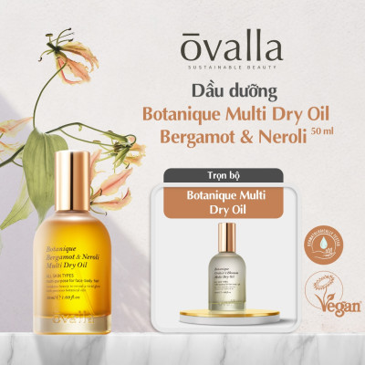 [SALE 70% DATE GẦN] Dầu Dưỡng Ẩm Đa Năng OVALLA Thuần Chay Giúp Giảm Nhăn, Làm Sáng Da Và Chống Lão Hóa Cho Da Khô (Lọ 50ml)