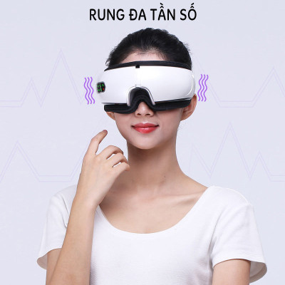 Máy Massage Mắt  [Cao Cấp] 3 Tính Năng Nhiệt – Rung – Khí Nén, Massage Vùng Thái Dương, Giảm Nhức Mỏi, Thâm Mắt