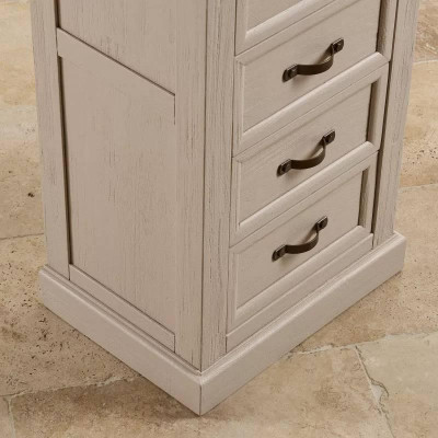 Tủ 5 Ngăn Kéo Seychelles Gỗ Sồi Ibie BSK5SEYO - Trắng (60 x 42 cm)