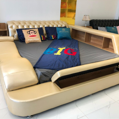 Giường massage tích hợp thành sách và các hộc chứa đồ thông minh Juno Sofa