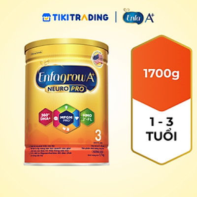 Sữa bột Enfagrow A+ NeuroPro 3 với 2’-FL HMO cho trẻ từ 1 – 3 tuổi– 1.7kg