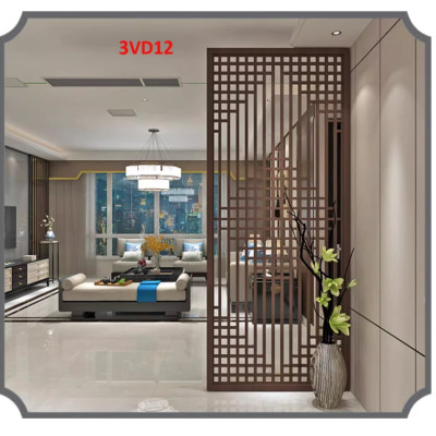 Vách ngăn phòng khách, nhà bếp bằng gỗ 3VD12