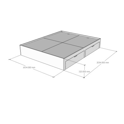 [Happy Home Furniture] MOLLY , Giường ngủ 2 ngăn kéo GNG_106, GNG_107, GNG_108, GNG_109