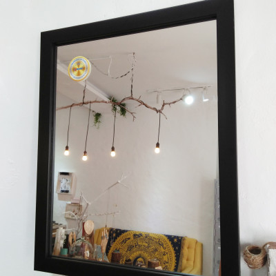 Gương soi cao cấp khung viền màu đen [KIBATH-ĐT3P45X60] 