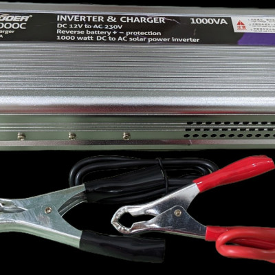 Bộ Chuyển Đổi Điện 12V Lên 220V Kiêm Sạc Bình ẮQuy Thông Minh Suoer 1000W Cao Cấp