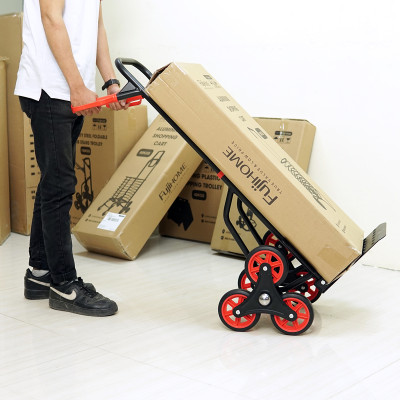 Xe kéo đẩy hàng leo cầu thang 6 bánh rút gọn FUJIHOME CC-6150 (leo cầu thang <100kg, đi đường bằng <150kg)