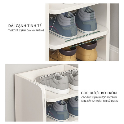 Kệ Để Giày Dép Gỗ Thiết Kế Nhỏ Gọn, Tối Ưu Diện Tích Nhiều Tầng