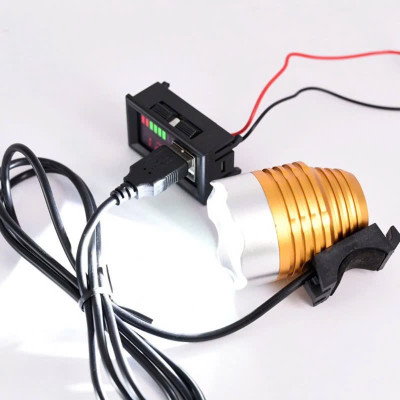 Đồng Hồ Báo Vôn Ắc Quy Kèm Sạc USB 12V Cho ÔTô,XeMáy Loại Tốt Nhất Hiện Nay ĐÈN PHA 
