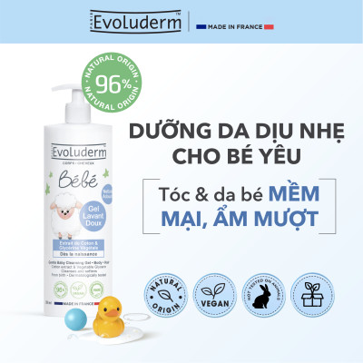 Sữa tắm gội cho bé Evoluderm 500ml