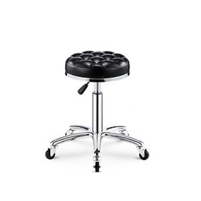 Ghế bar xoay kỷ thuật viên spa thân nệm tròn chân bánh xe 