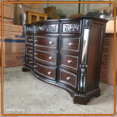 Tủ 12 ngăn kéo Tundo màu nâu 177 x 50 x 103 cm