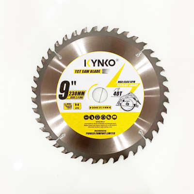 LƯỠI CƯA GỖ TCT 40 RĂNG đường kính phi Ø 230mm KYNKO WGZ230040P